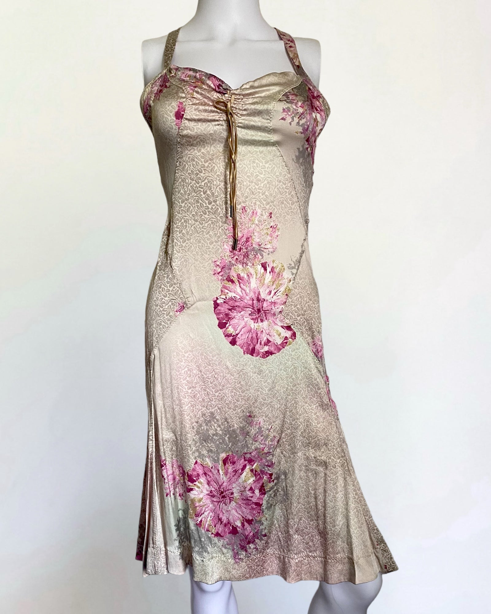 Roberto Cavalli Silk Floral Dress, c. 2000s