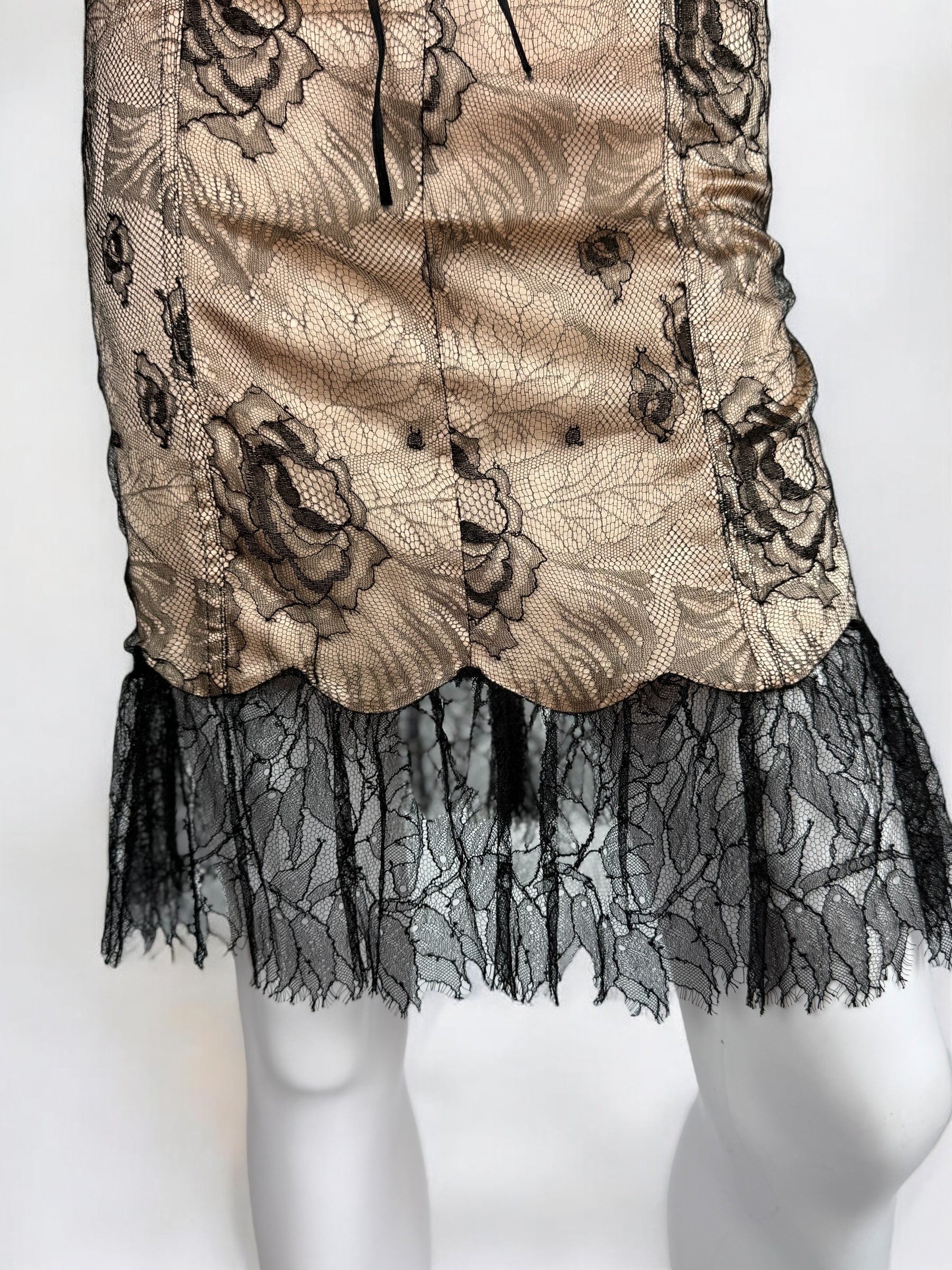 Blumarine Lace Corset Mini Dress, SS 2004