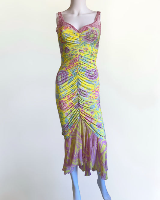 Emanuel Ungaro Multicolour Floral Dress, c. 2000s