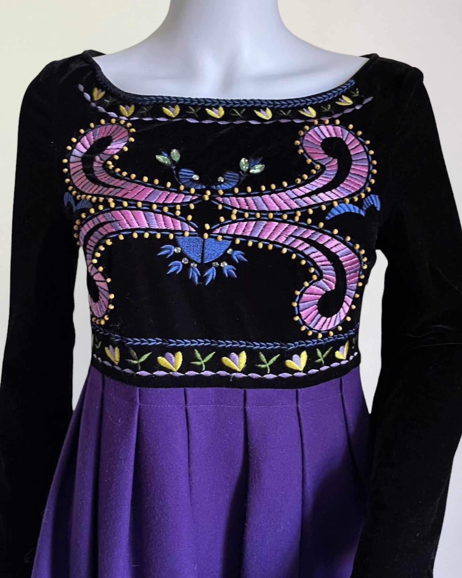 Miu Miu Wool and Velvet Dress, FW 2005