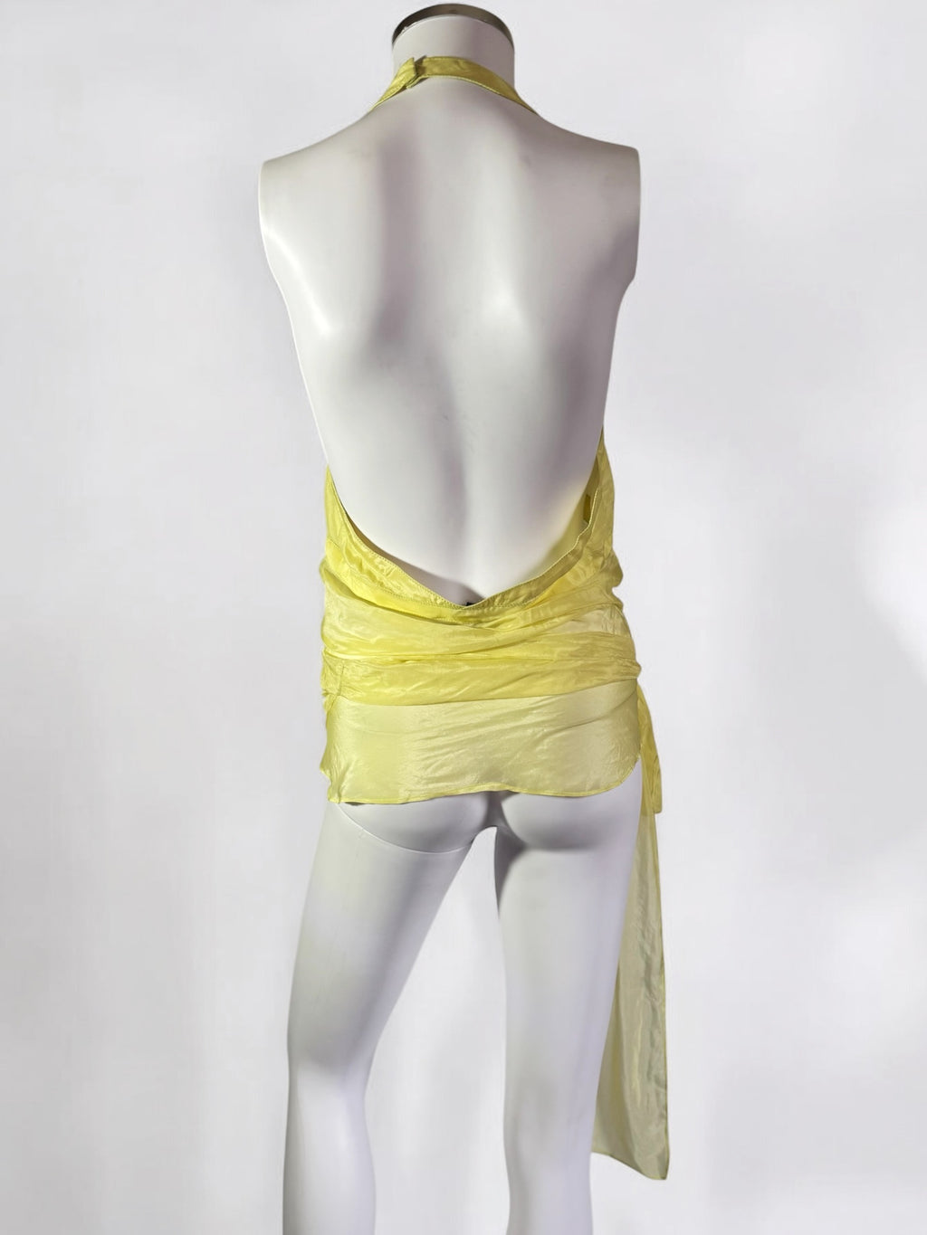 Gucci by Tom Ford Yellow Silk Ruffle Blouse, 2004