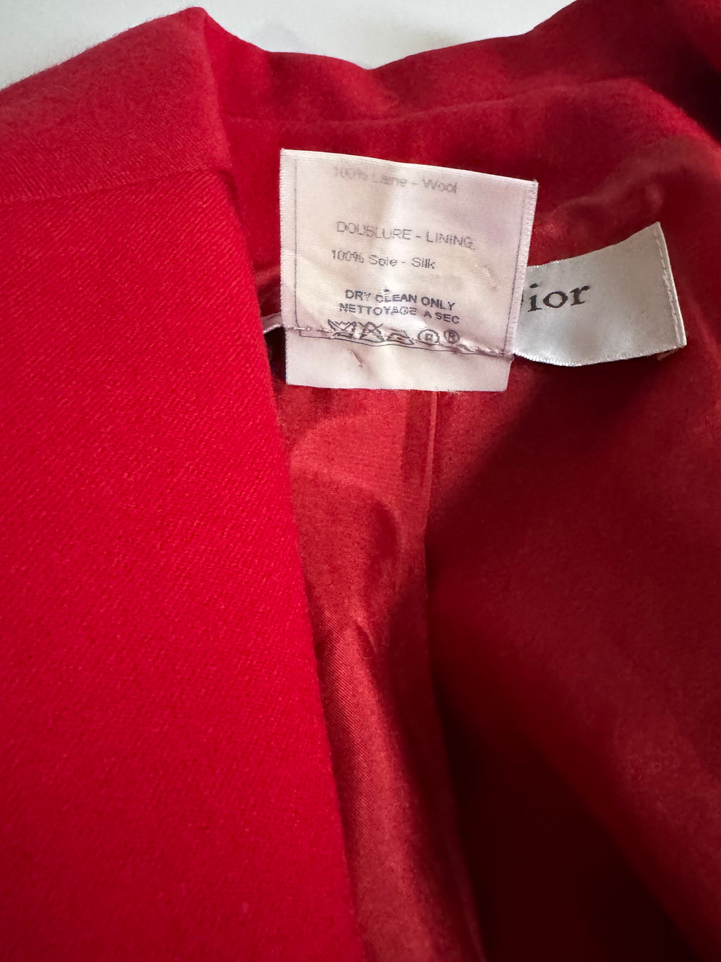 Christian Dior by Gianfranco Ferré Red Wool Blazer, FW 1996