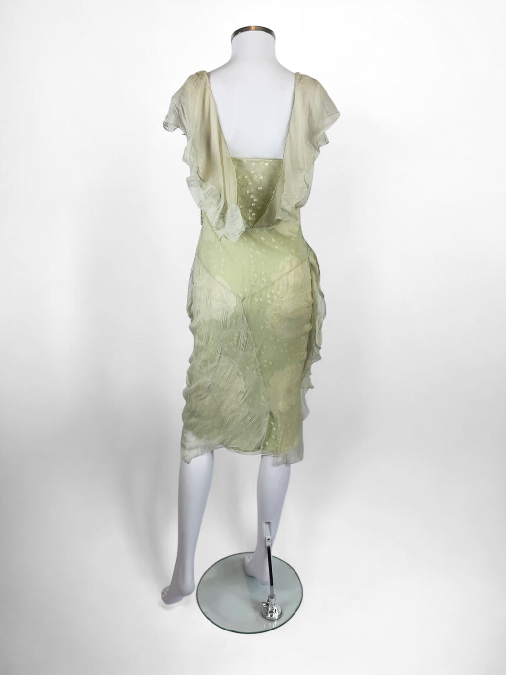Christian Dior by John Galliano Silk Chiffon Lace Dress, 2006