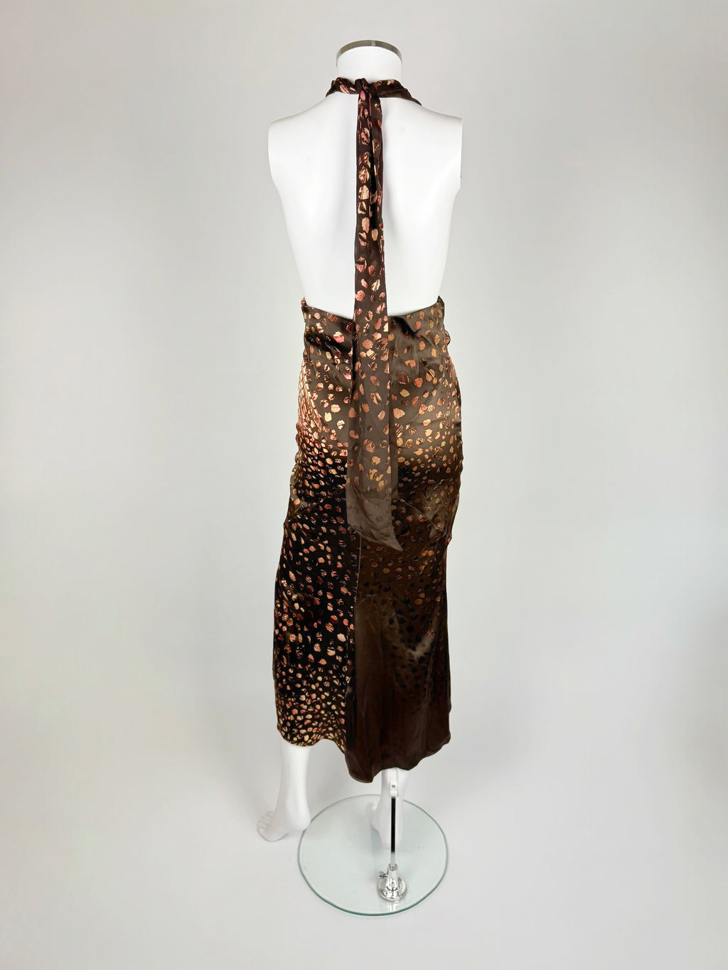 Roberto Cavalli Silk Feather Print Dress, 2005
