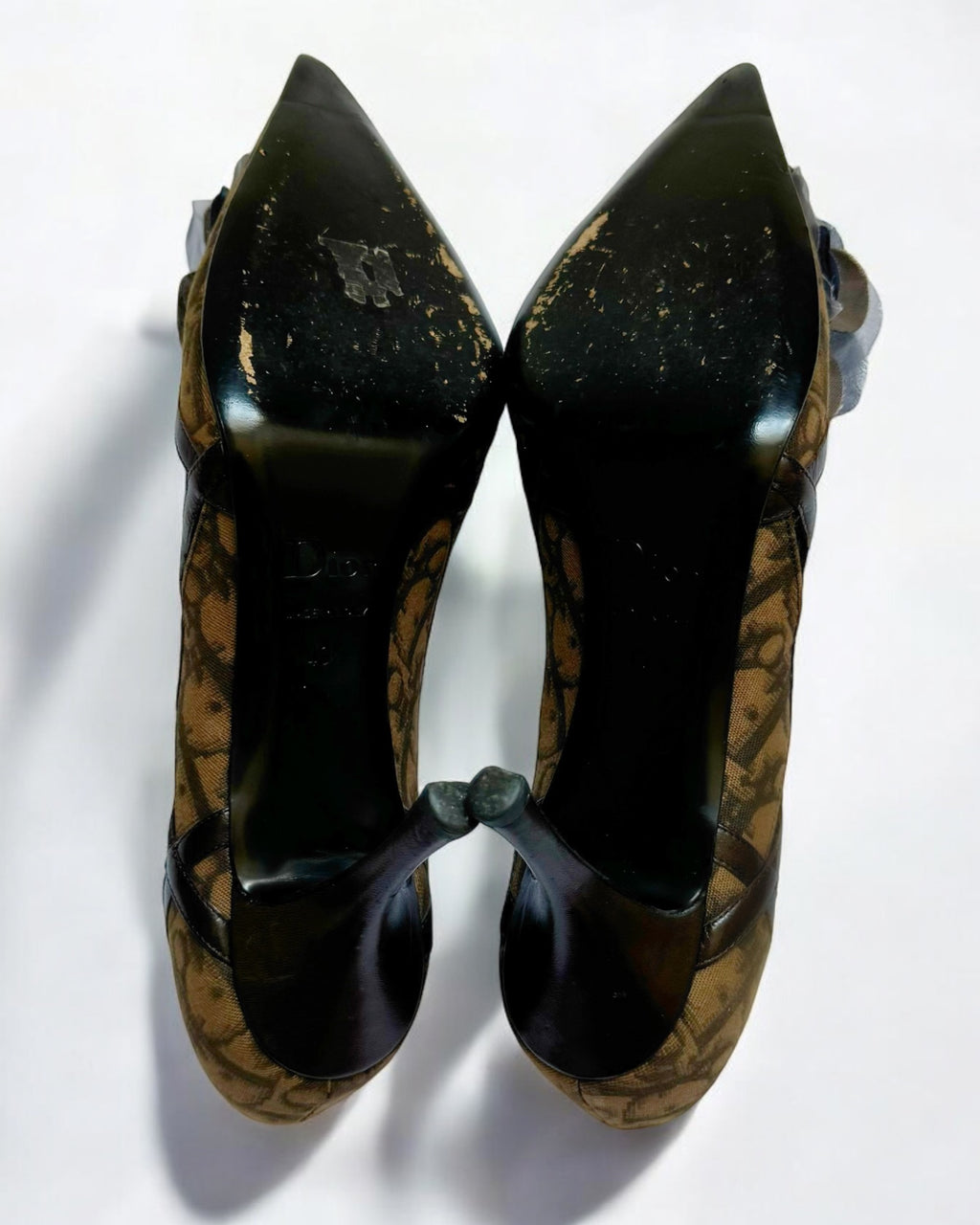 Christian Dior by John Galliano Flower Applique Monogram Heels, c. 2000s