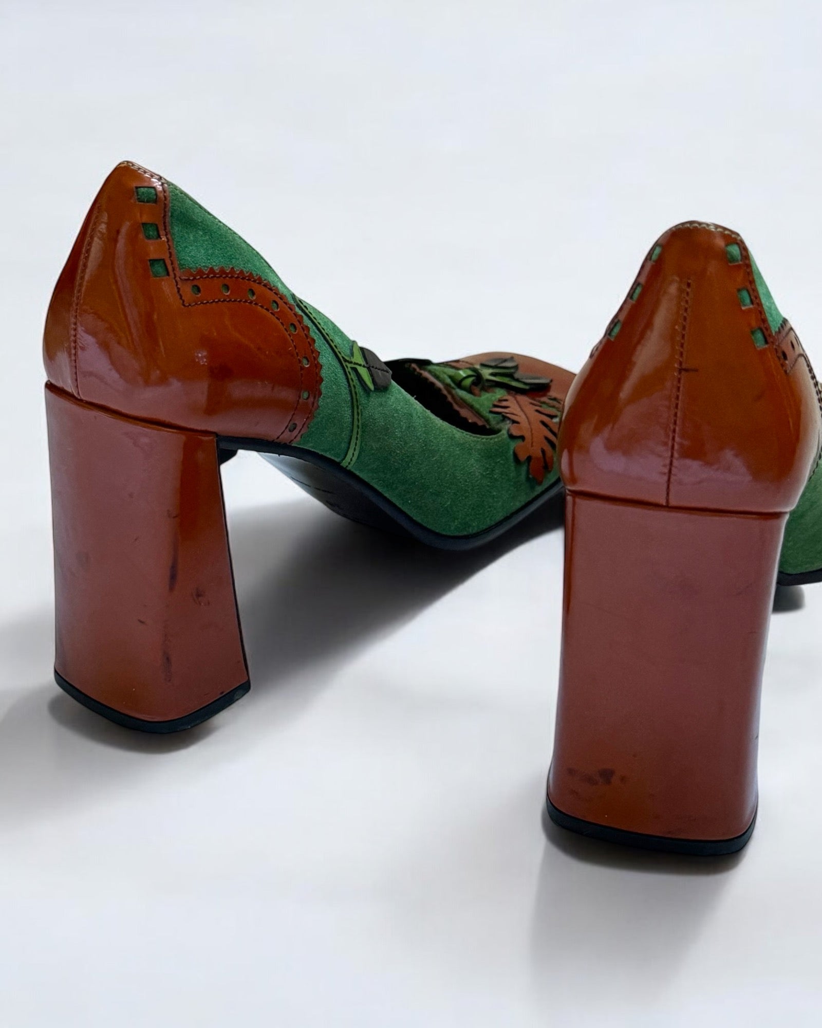 Prada Patent Leaf Pumps, FW 1999