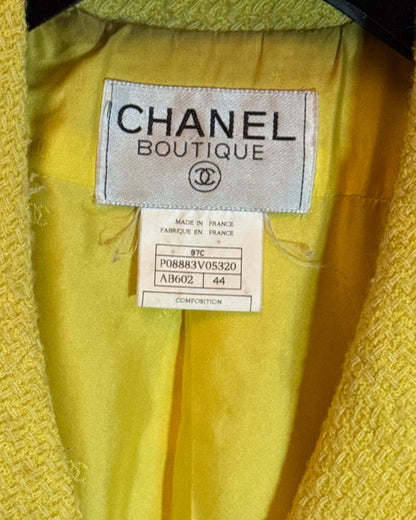 Chanel Yellow Wool Jacket, Cruise 1997