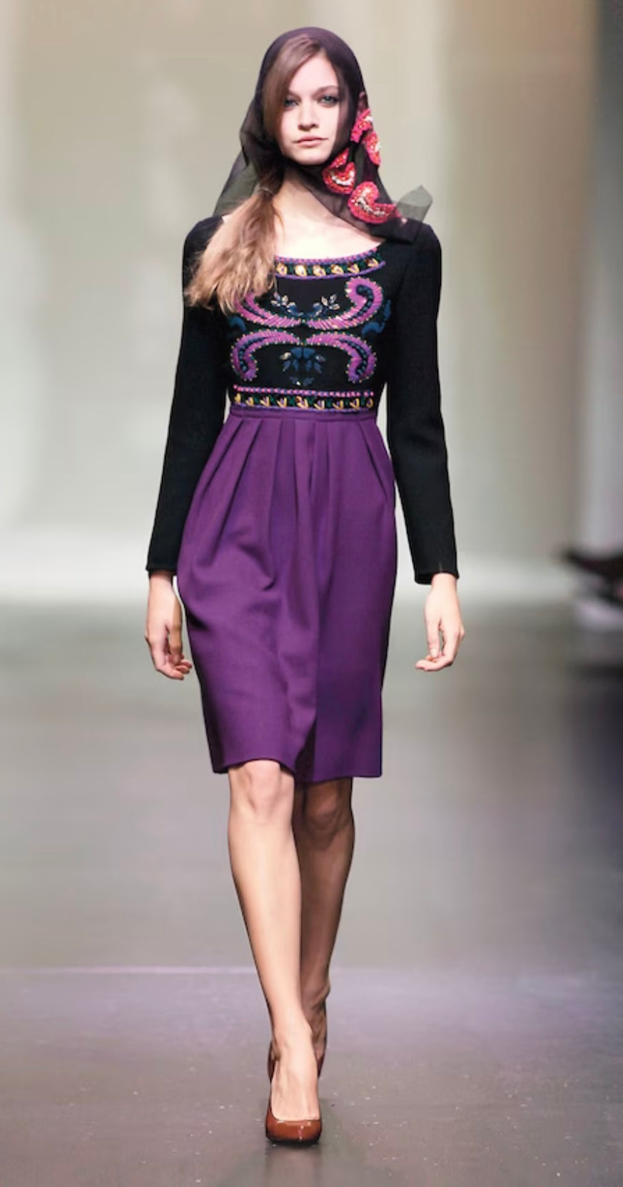 Miu Miu Wool and Velvet Dress, FW 2005