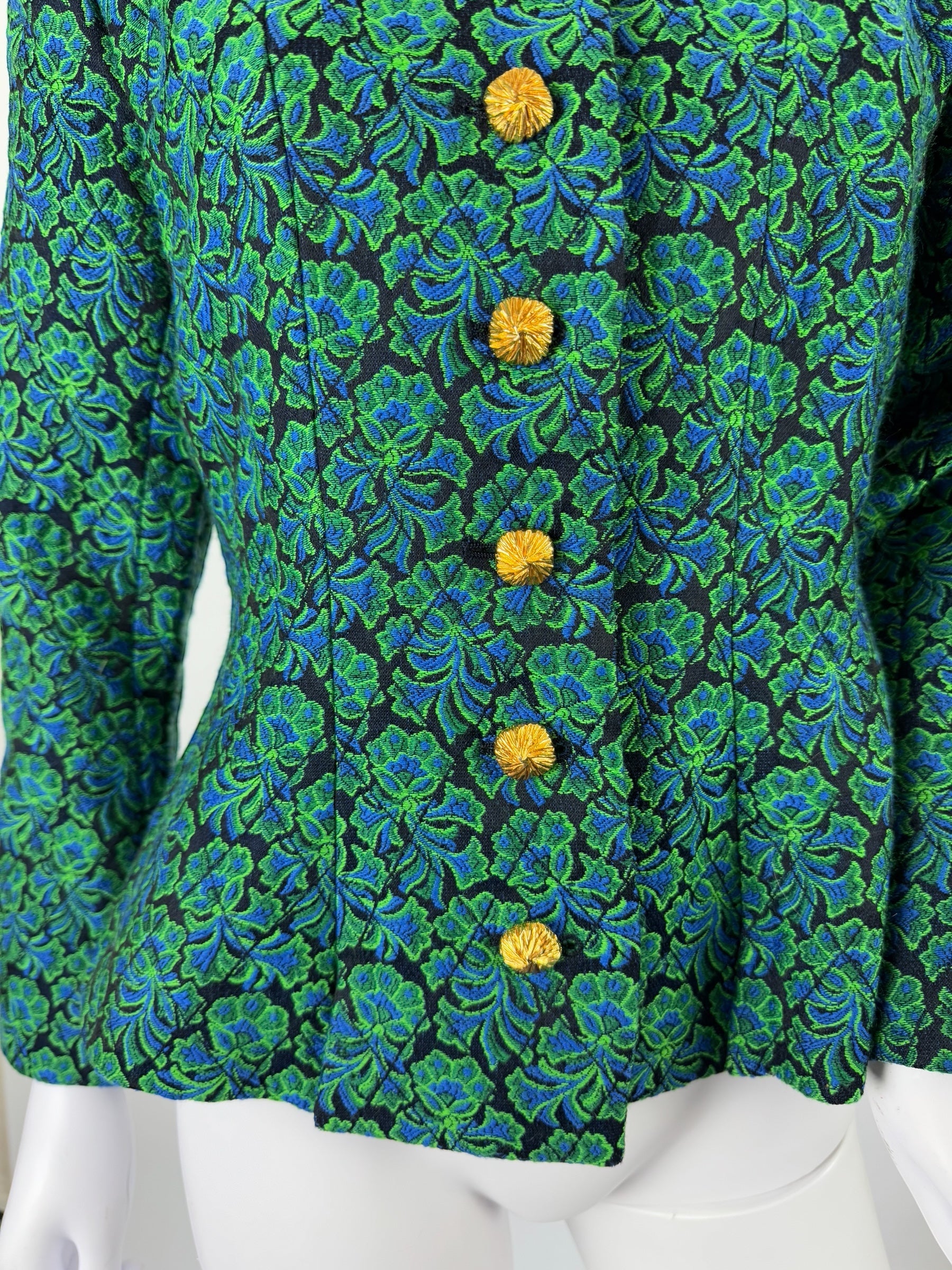 Yves Saint Laurent Floral Jacquard Jacket, c. Late 1980s