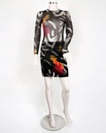 Gianni Versace by Donatella Abstract Skirt & Mesh Top, FW 1999