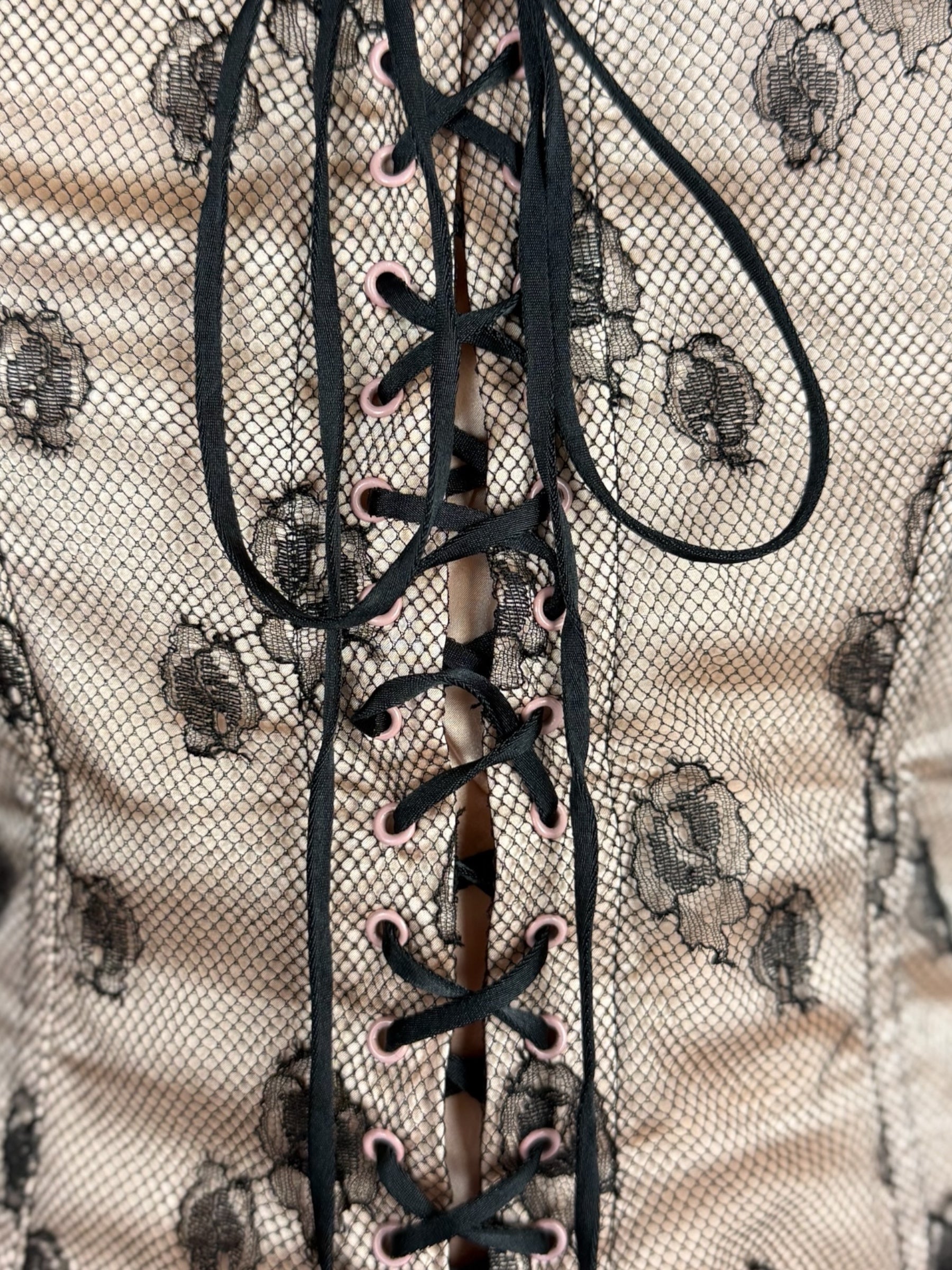 Blumarine Lace Corset Mini Dress, SS 2004