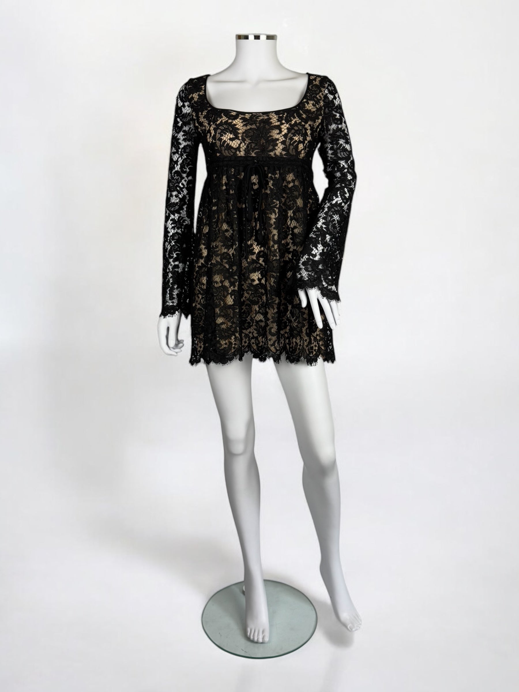 Gucci by Tom Ford Black Lace Babydoll Dress, SS 1996