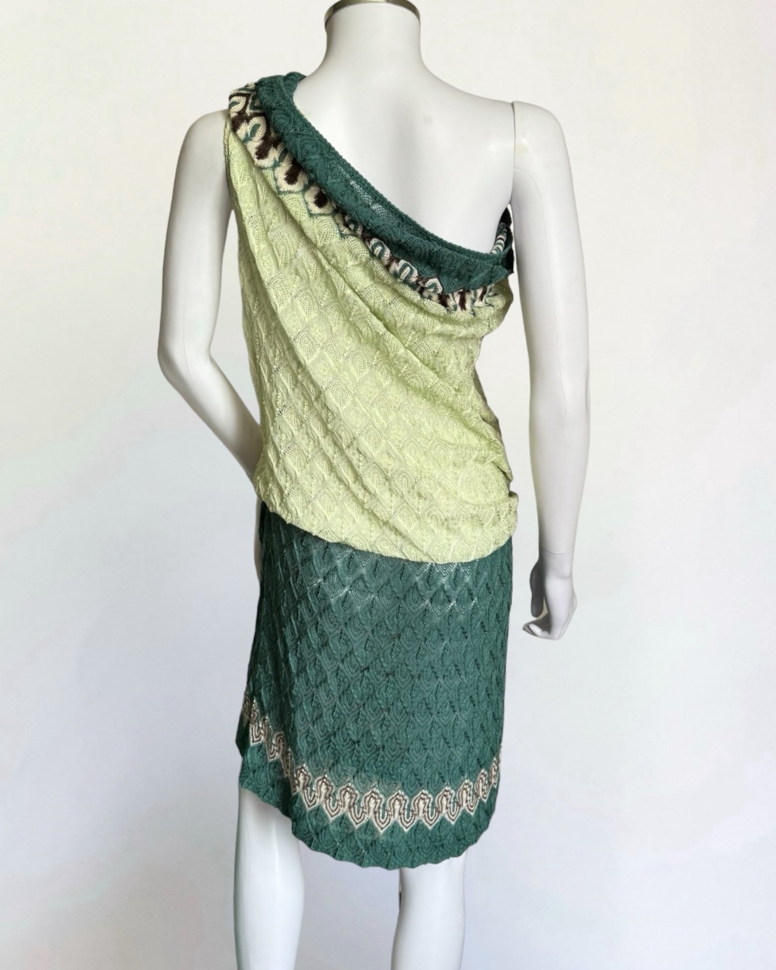 Missoni Knit One Shoulder Mini Dress, c. 2000s