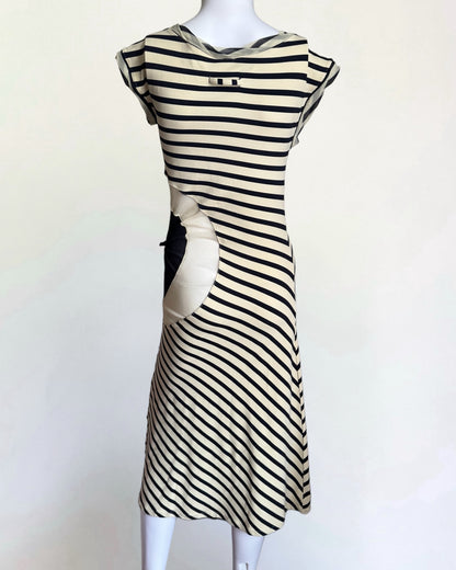 Jean Paul Gaultier Soleil Stripe Mesh Insert Dress, 2001