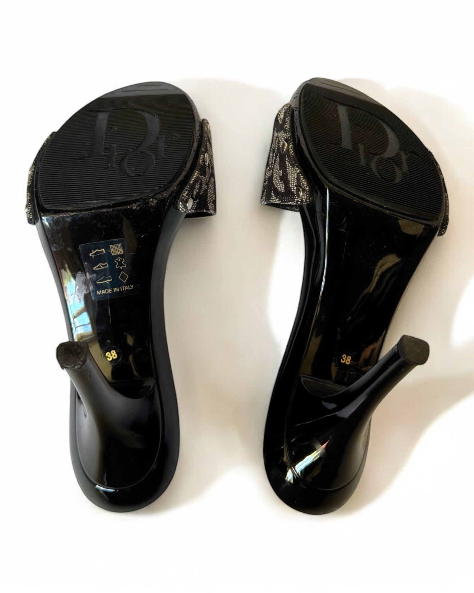 Christian Dior by John Galliano Monogram Trotter Oblique Clogs, 2005