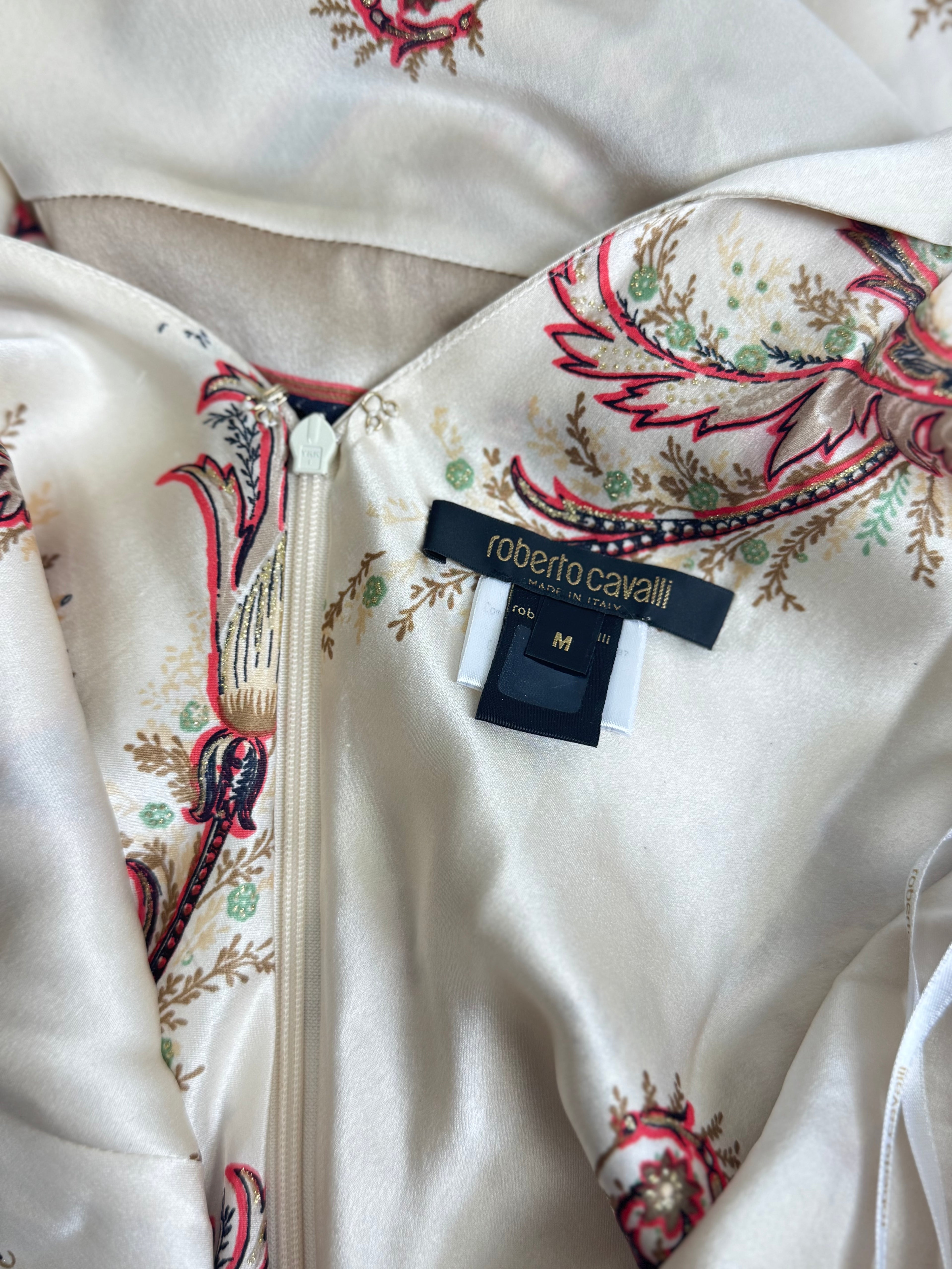 Roberto Cavalli Silk Satin Gown, FW 2004