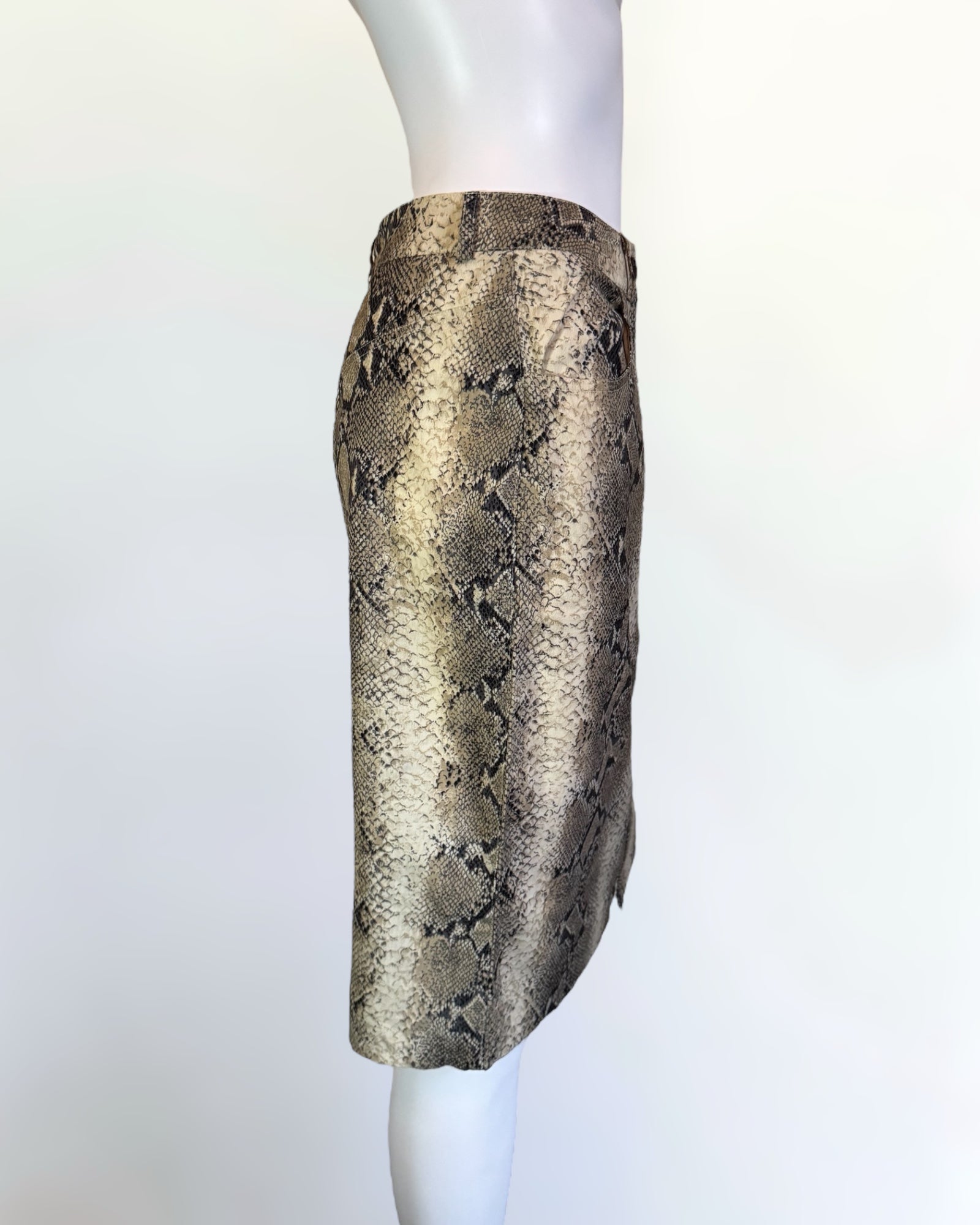 John Galliano Python Print Skirt, SS 2000