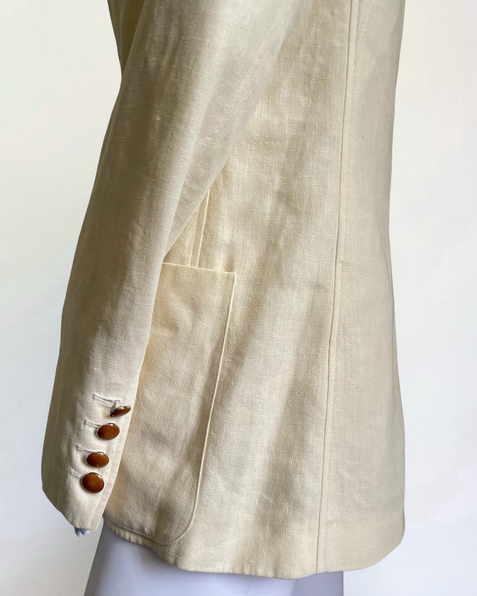 Hermès Ivory Linen Blazer, c. 2000s