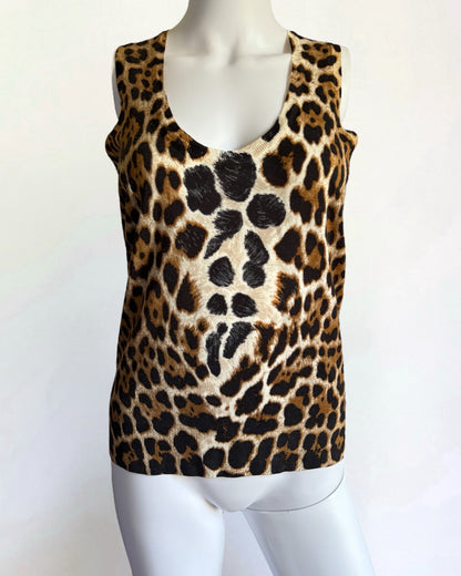 Yves Saint Laurent by Tom Ford Leopard Knit Vest, SS 2002