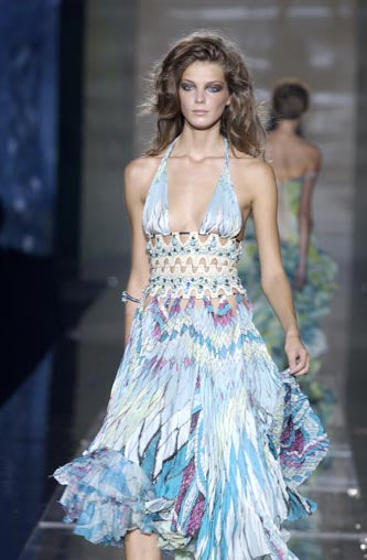 Roberto Cavalli Silk Kaleidoscope Dress, SS 2004