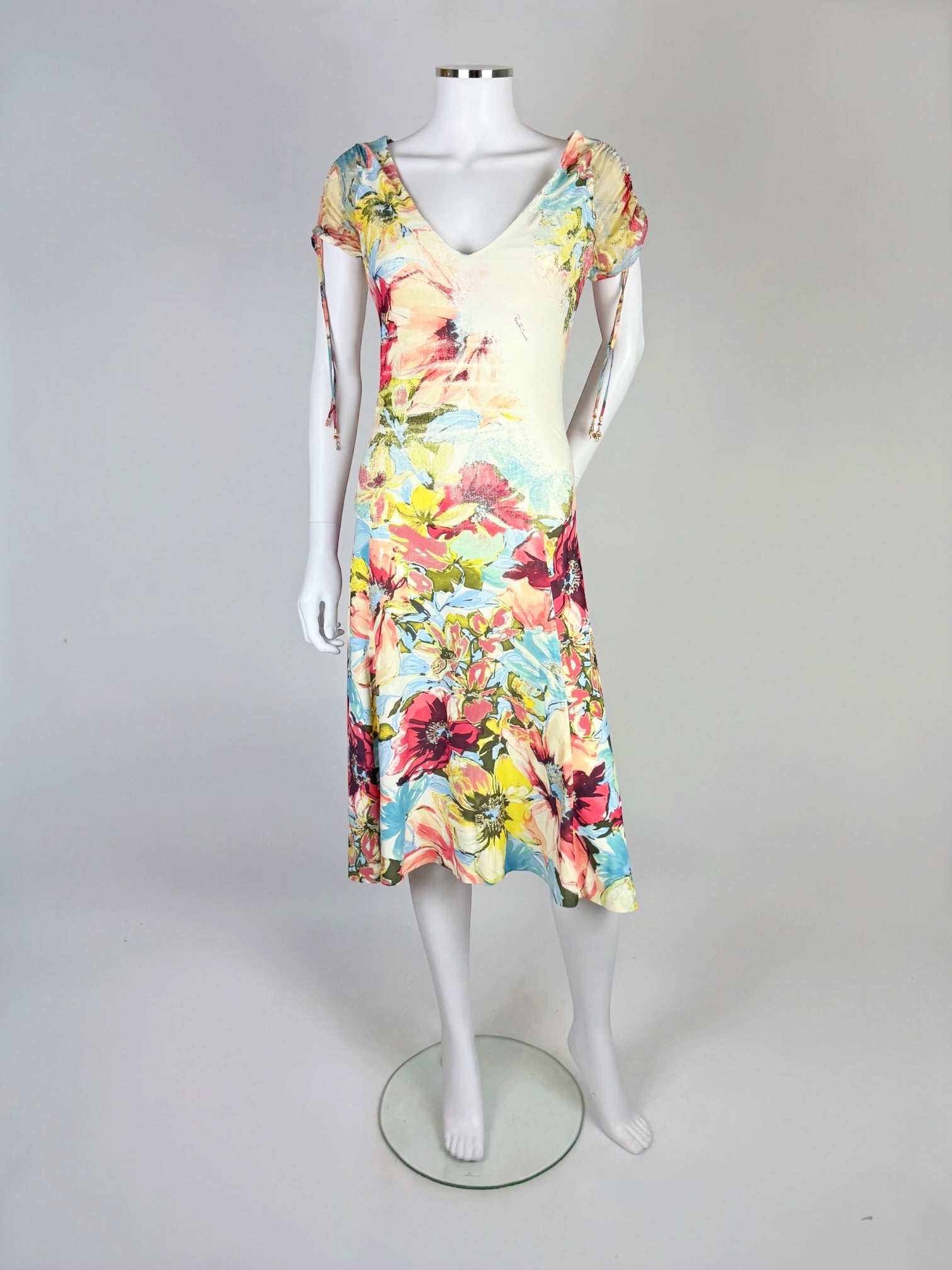 Roberto Cavalli Watercolour Floral Dress, SS 2003