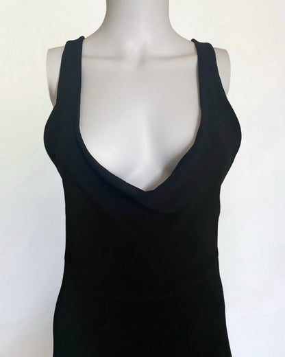 Céline by Phoebe Philo Black Cowl Neck Dress, c. 2010s