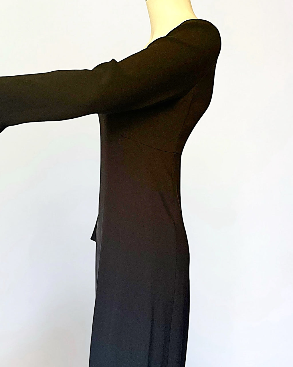 Prada Black Silk Sheath Dress, c. Late 1990s