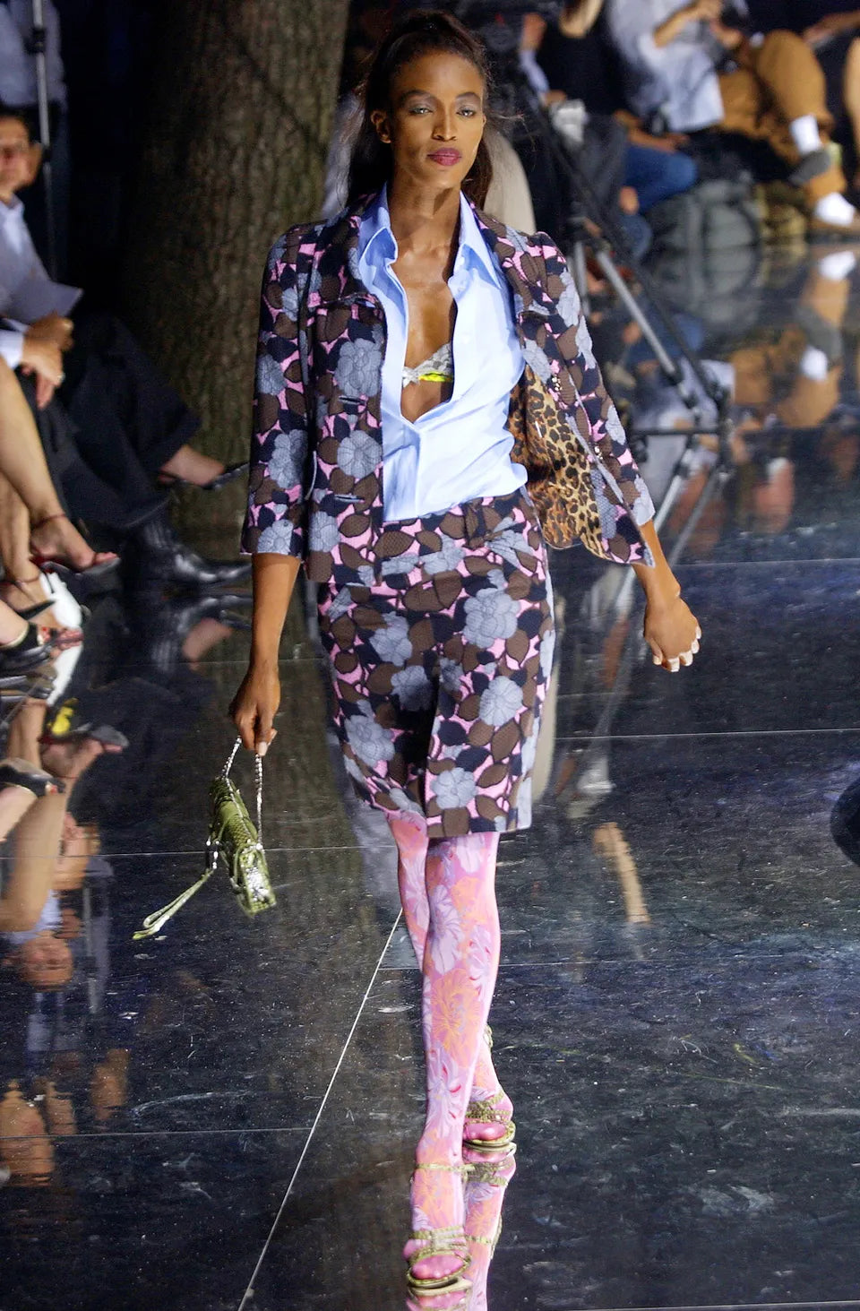 Dolce & Gabbana Floral Tulle Dress w Corsage, SS 2004