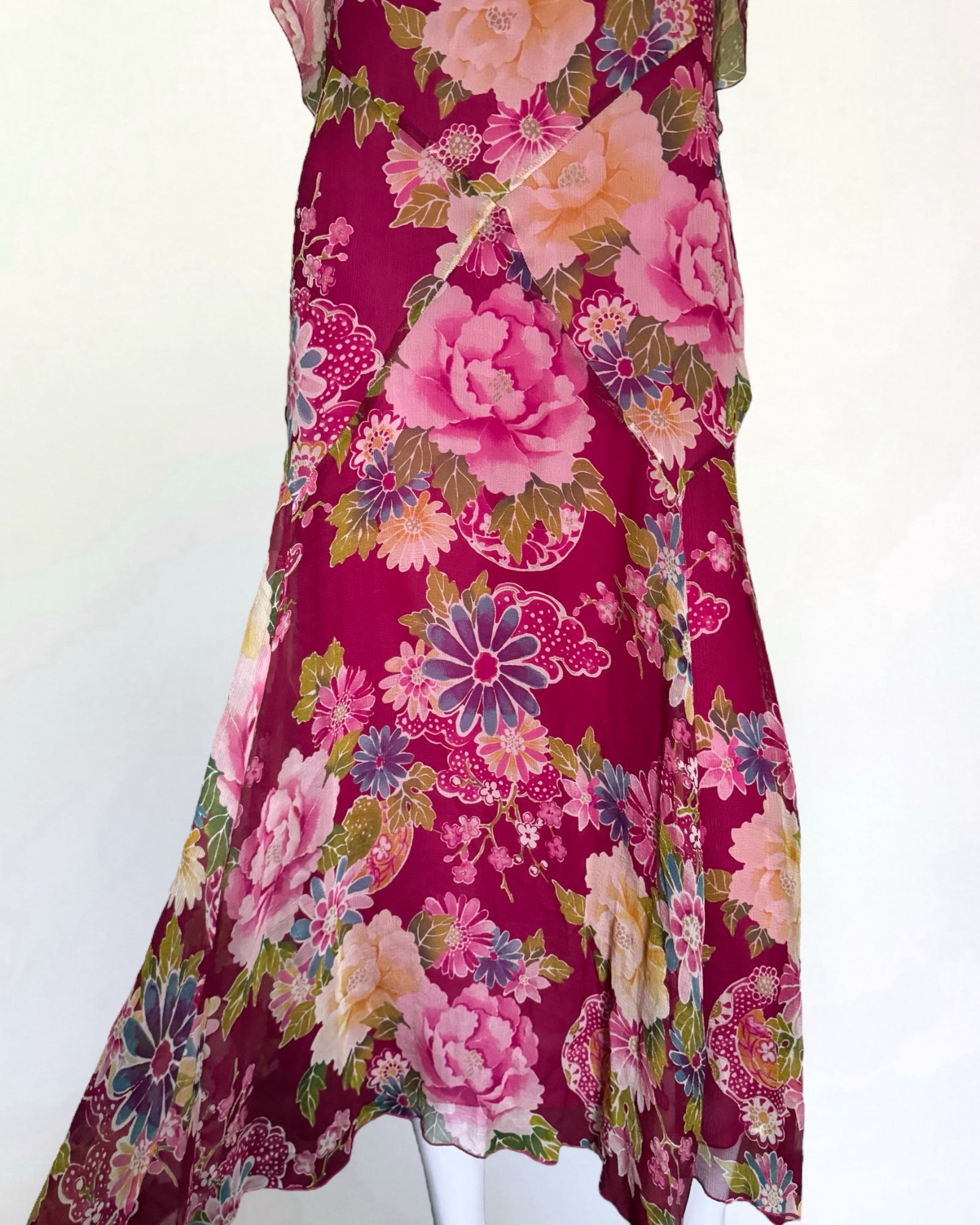 Blumarine Silk Floral Dress, SS 2006