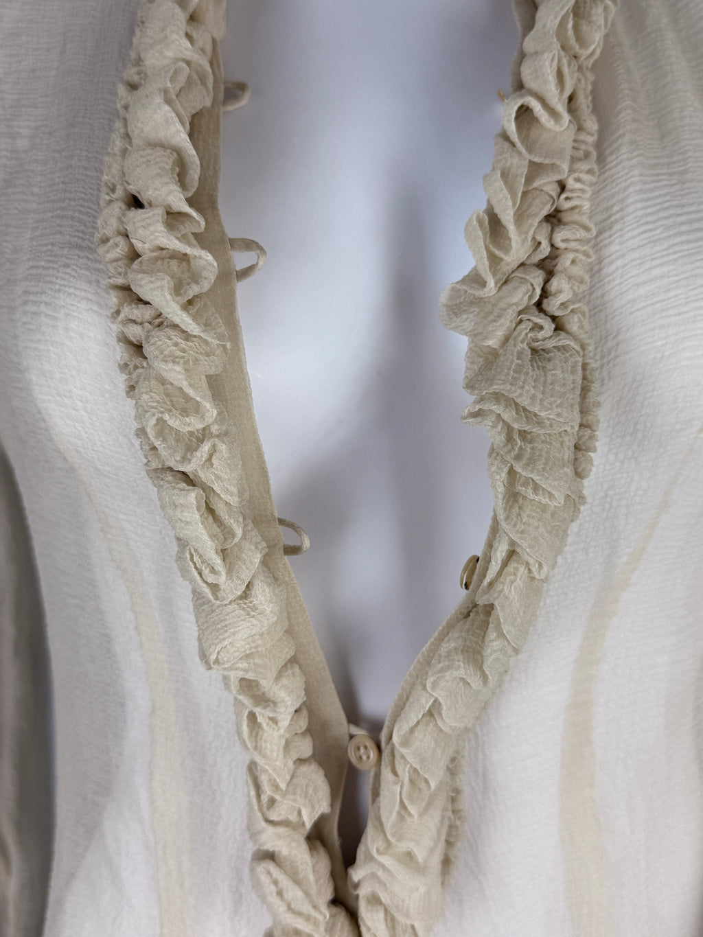 Alexander McQueen Silk Ruffle Blouse, 2005