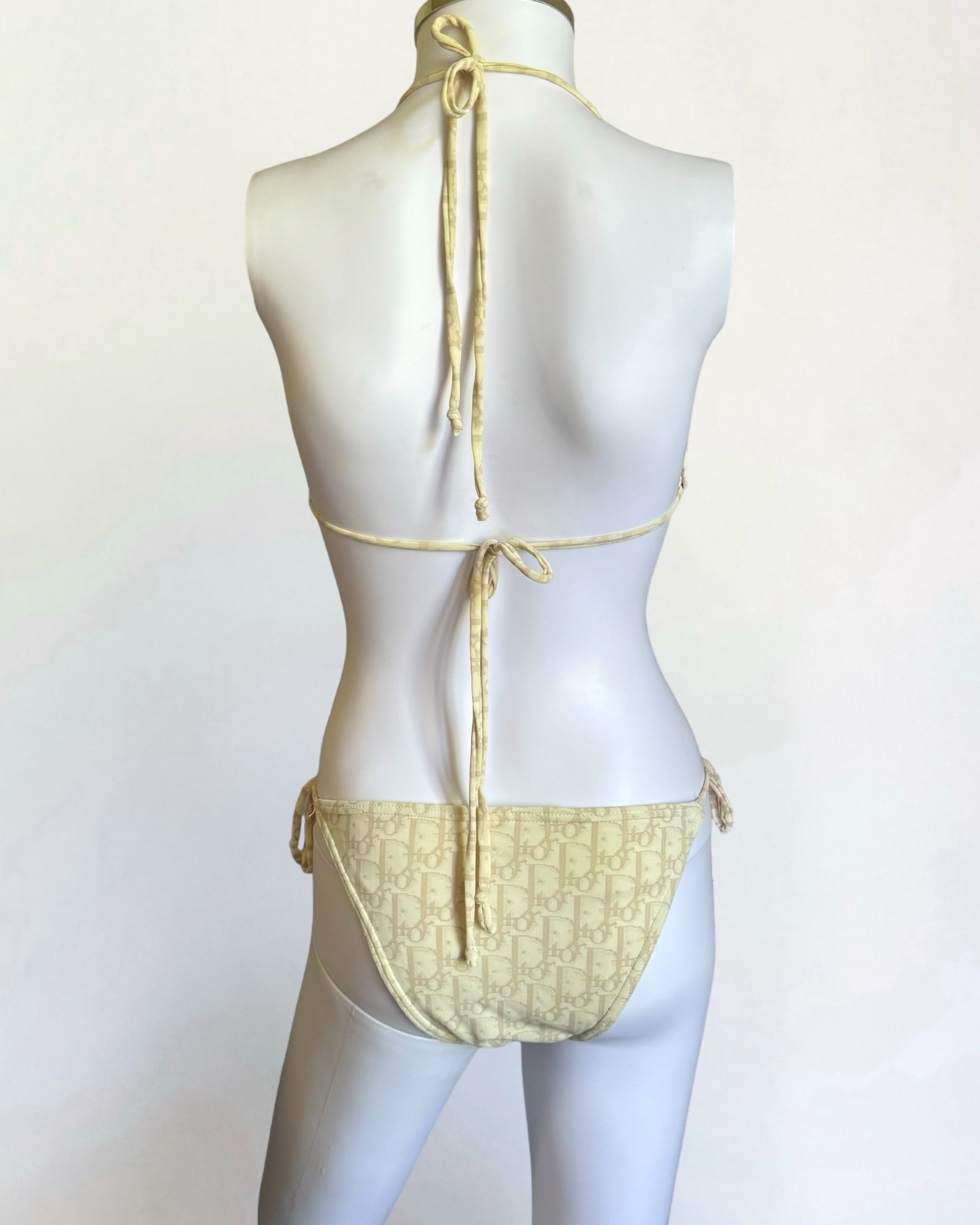 Christian Dior by John Galliano Cream Monogram Bikini, 2004