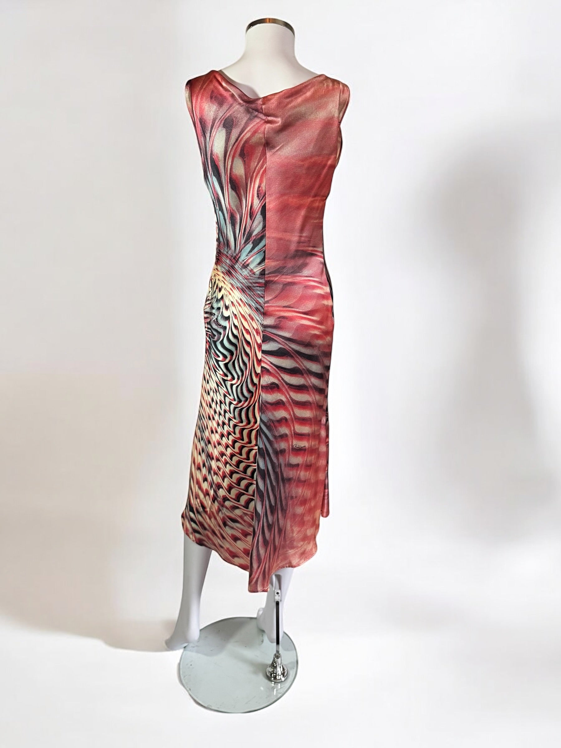 Roberto Cavalli Optical Illusion Silk Dress, SS 2001