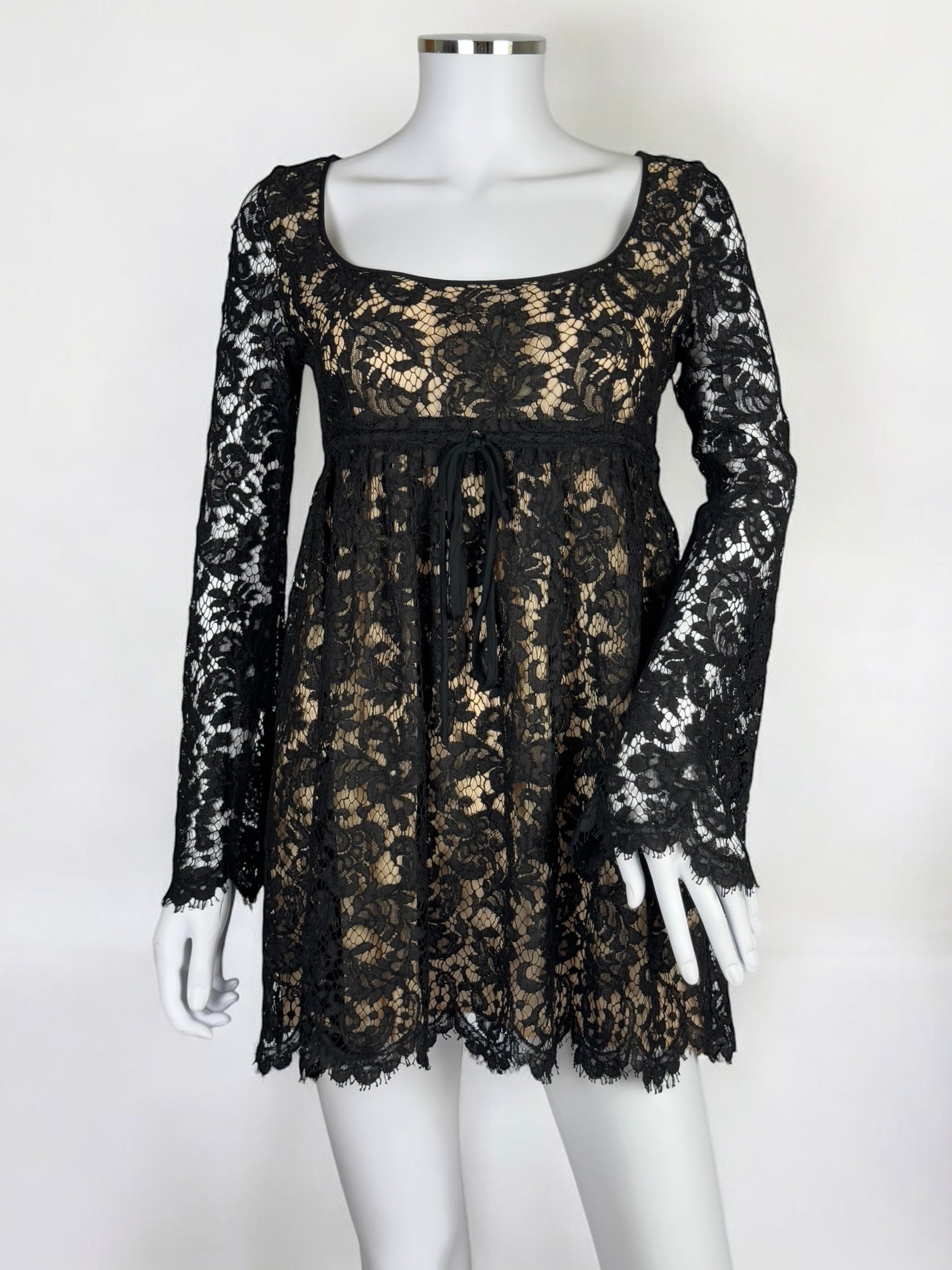Gucci by Tom Ford Black Lace Babydoll Dress, SS 1996