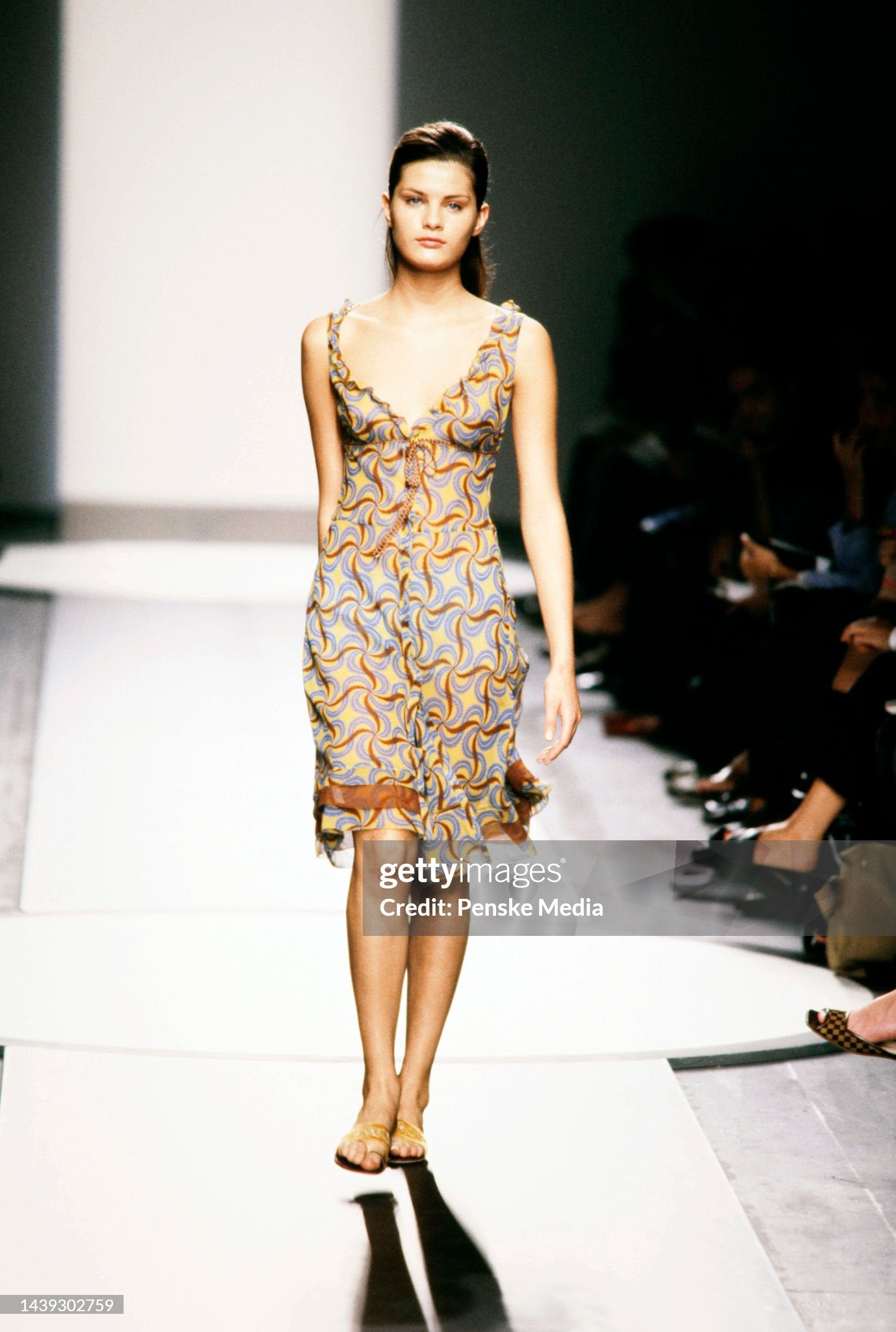 Alberta Ferretti Silk Printed Blouse and Skirt Set, SS 2000