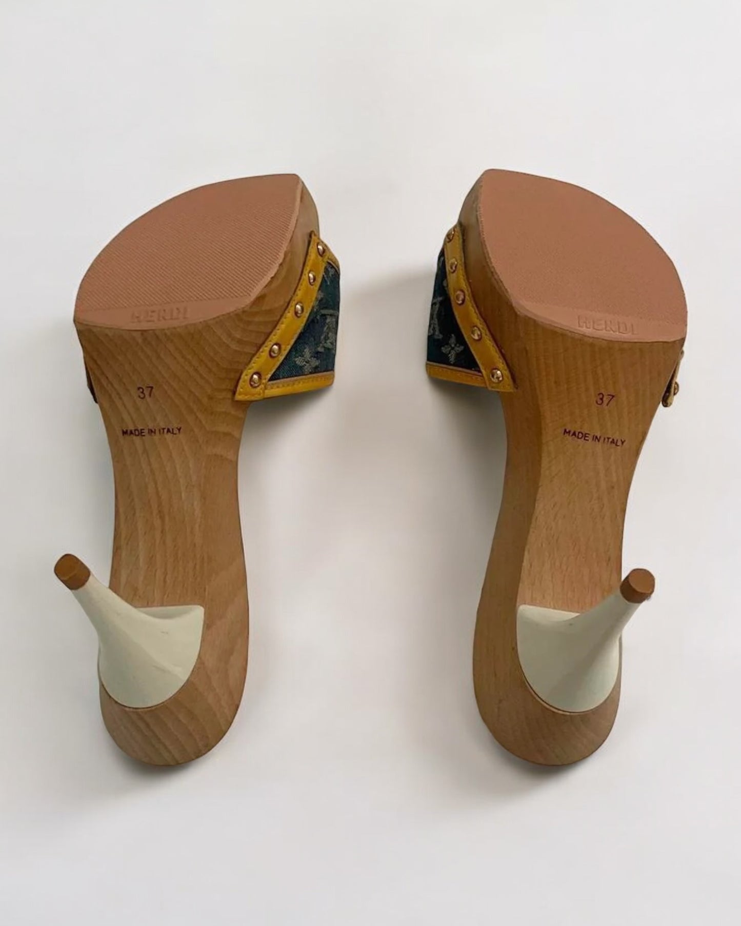 Louis Vuitton by Marc Jacobs Denim Monogram Clogs, 2005