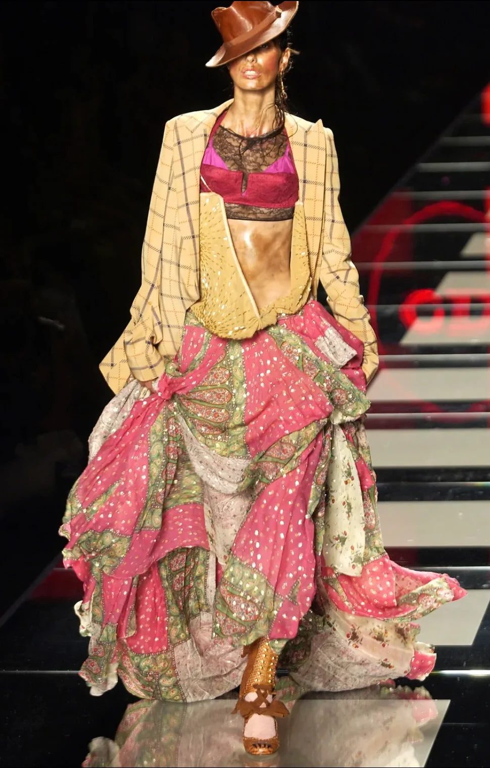 Christian Dior by John Galliano Patchwork Silk Gown, FW 2003