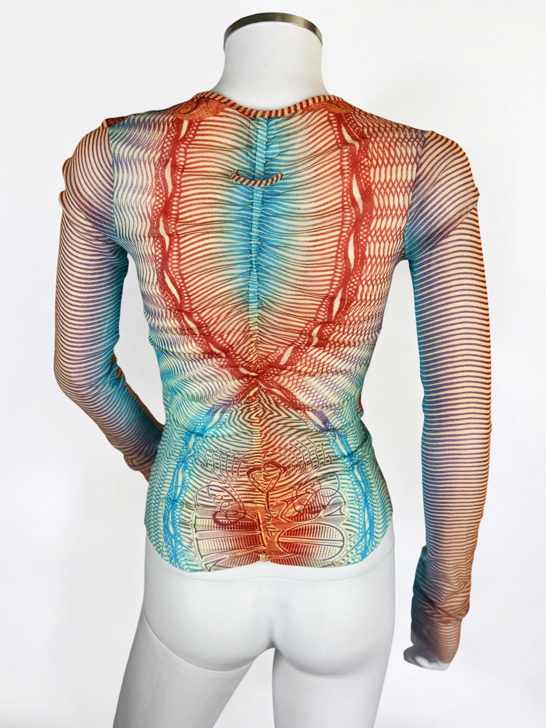 Jean Paul Gaultier Flower Corsage Mesh Top, 1990s