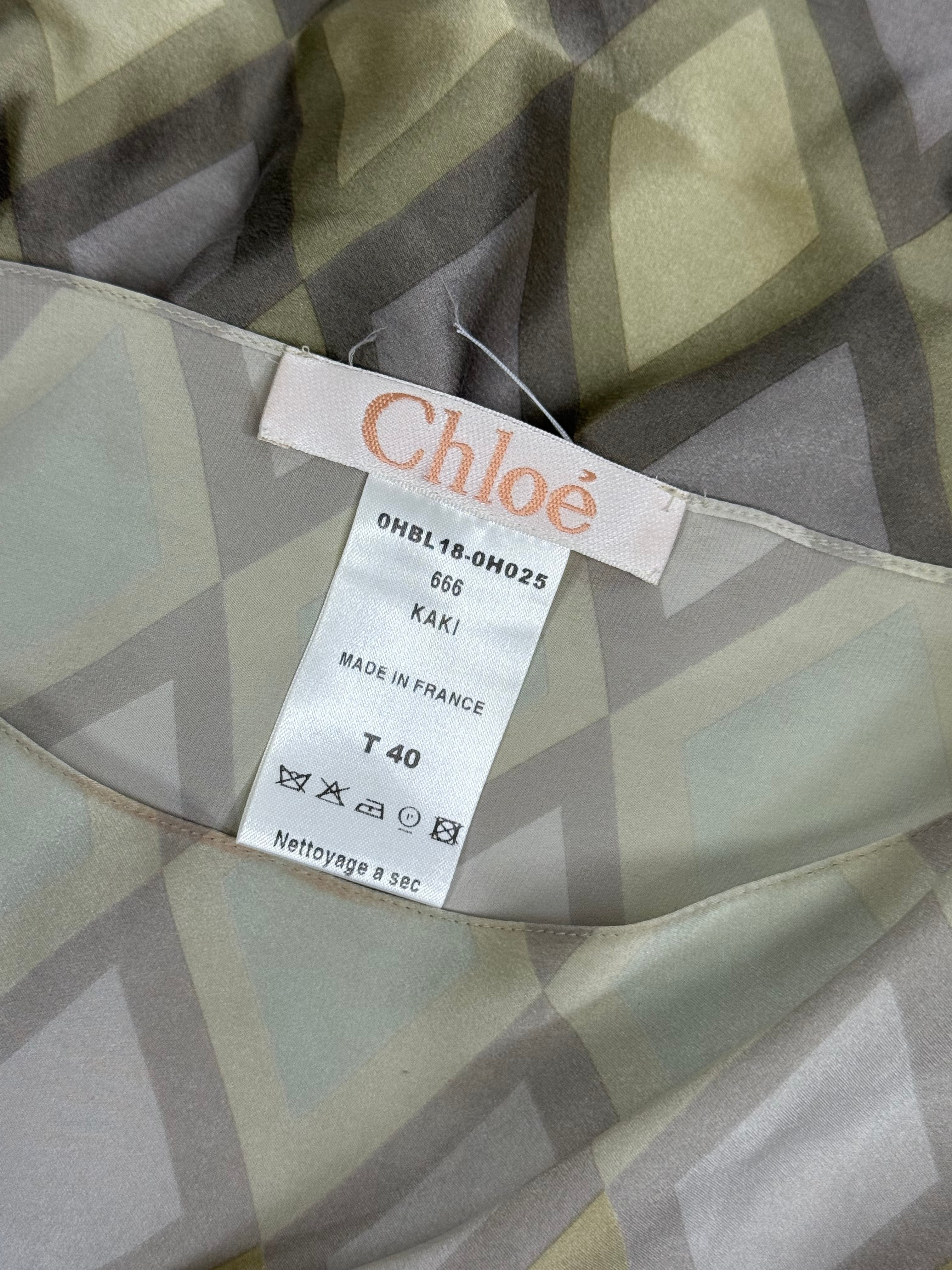 Chloé by Stella McCartney Silk Diamond Blouse, FW 2000