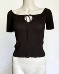 Prada Black Cashmere Tie Top, c. 2000s