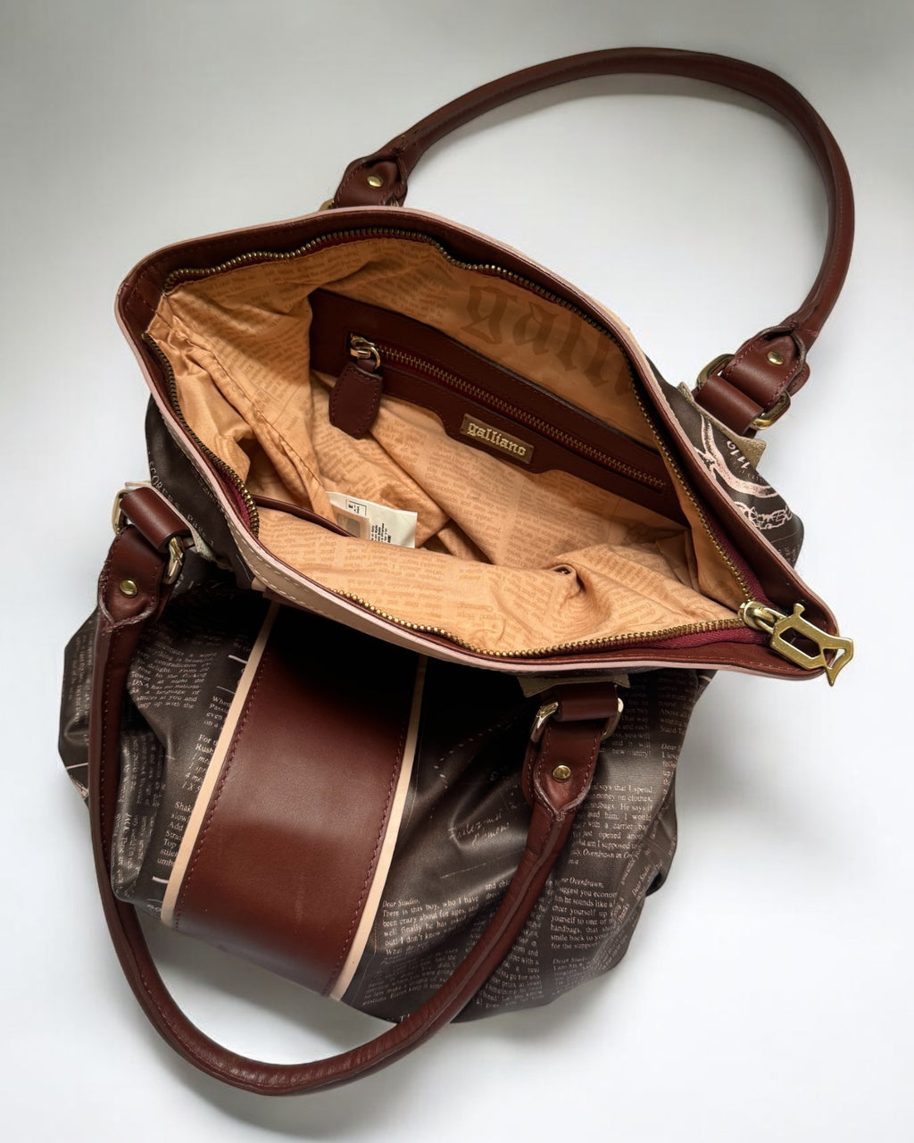 John Galliano Gazette Tote Bag, c. 2000s