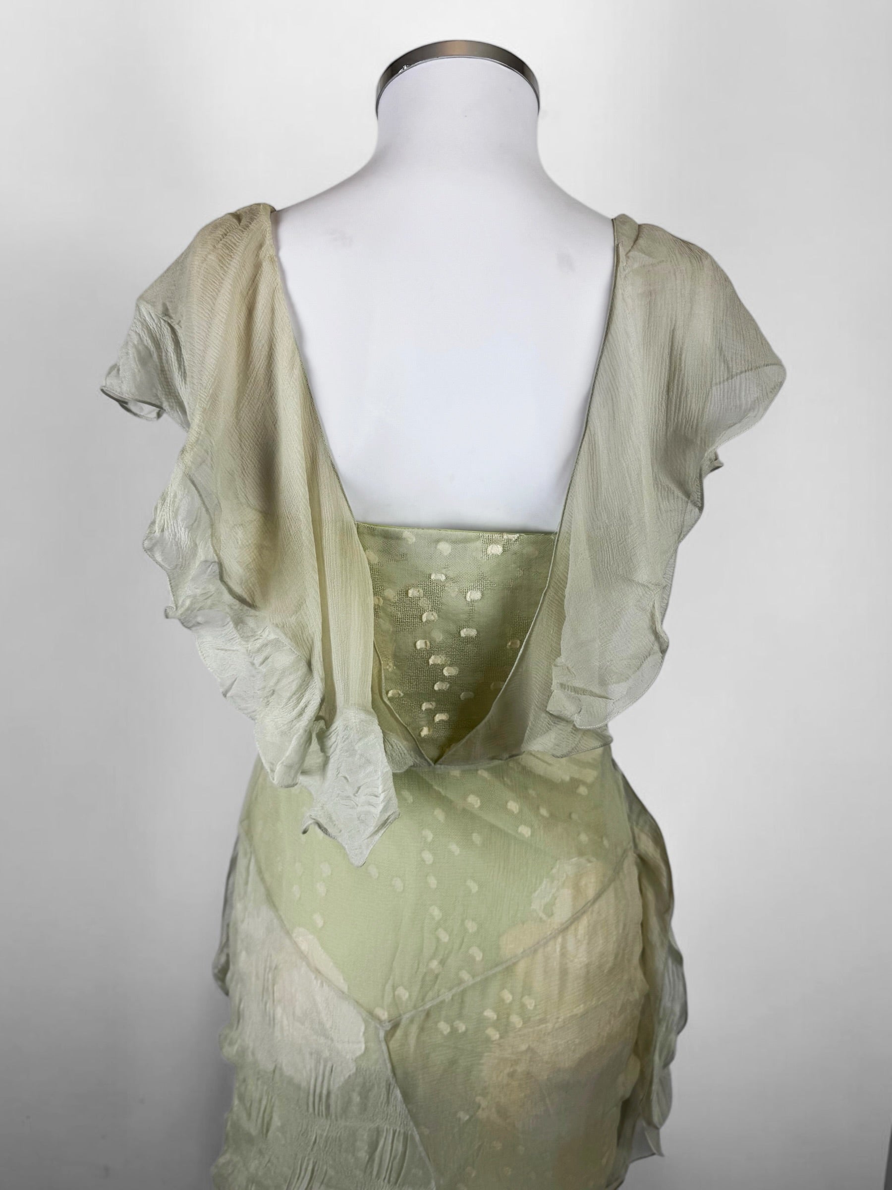 Christian Dior by John Galliano Silk Chiffon Lace Dress, 2006