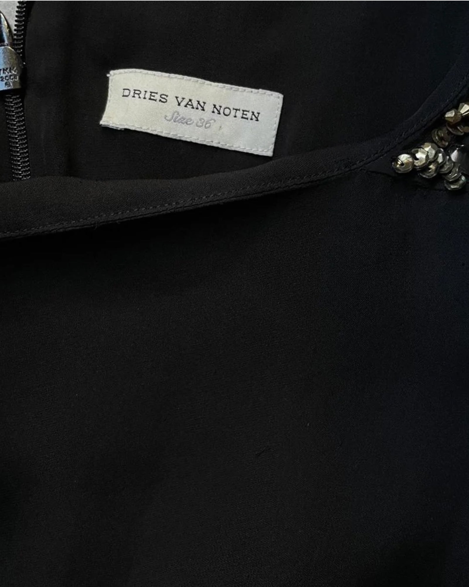 Dries Van Noten Black Silk Cocktail Dress, Contemporary