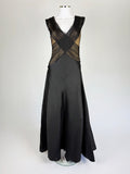 Valentino Black Lattice Evening Gown, SS 1999