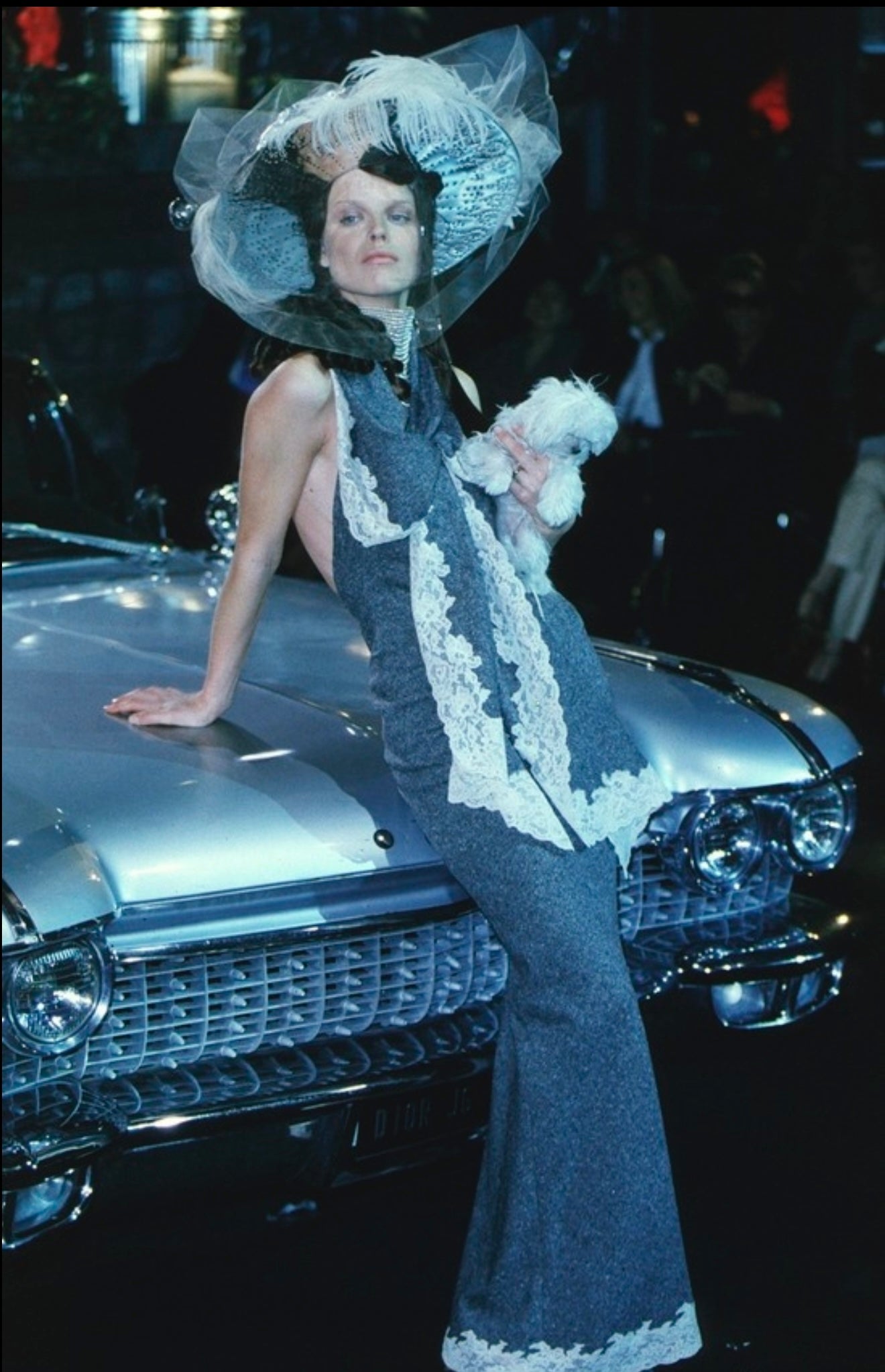 Christian Dior by John Galliano Wool & Lace Slip Dress Ensemble, FW 1998