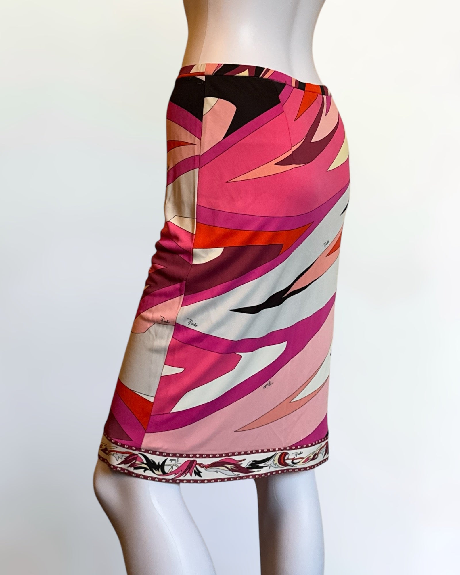 Emilio Pucci Pink Printed Skirt, c. 2000s