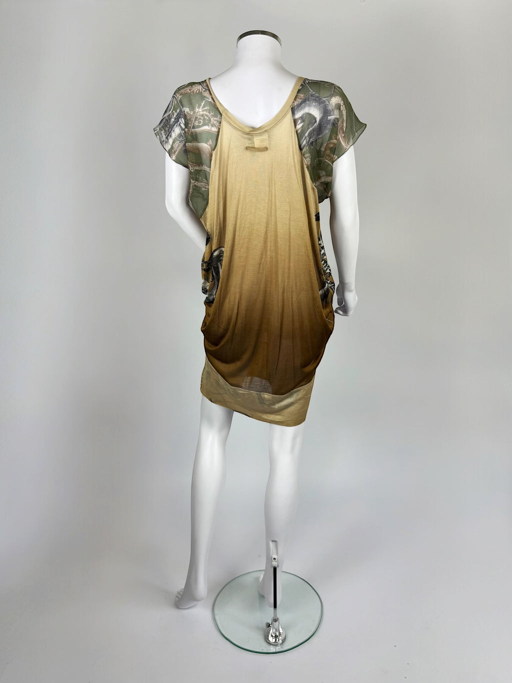 Jean Paul Gaultier Silk Graphic Dress, c. 2000s