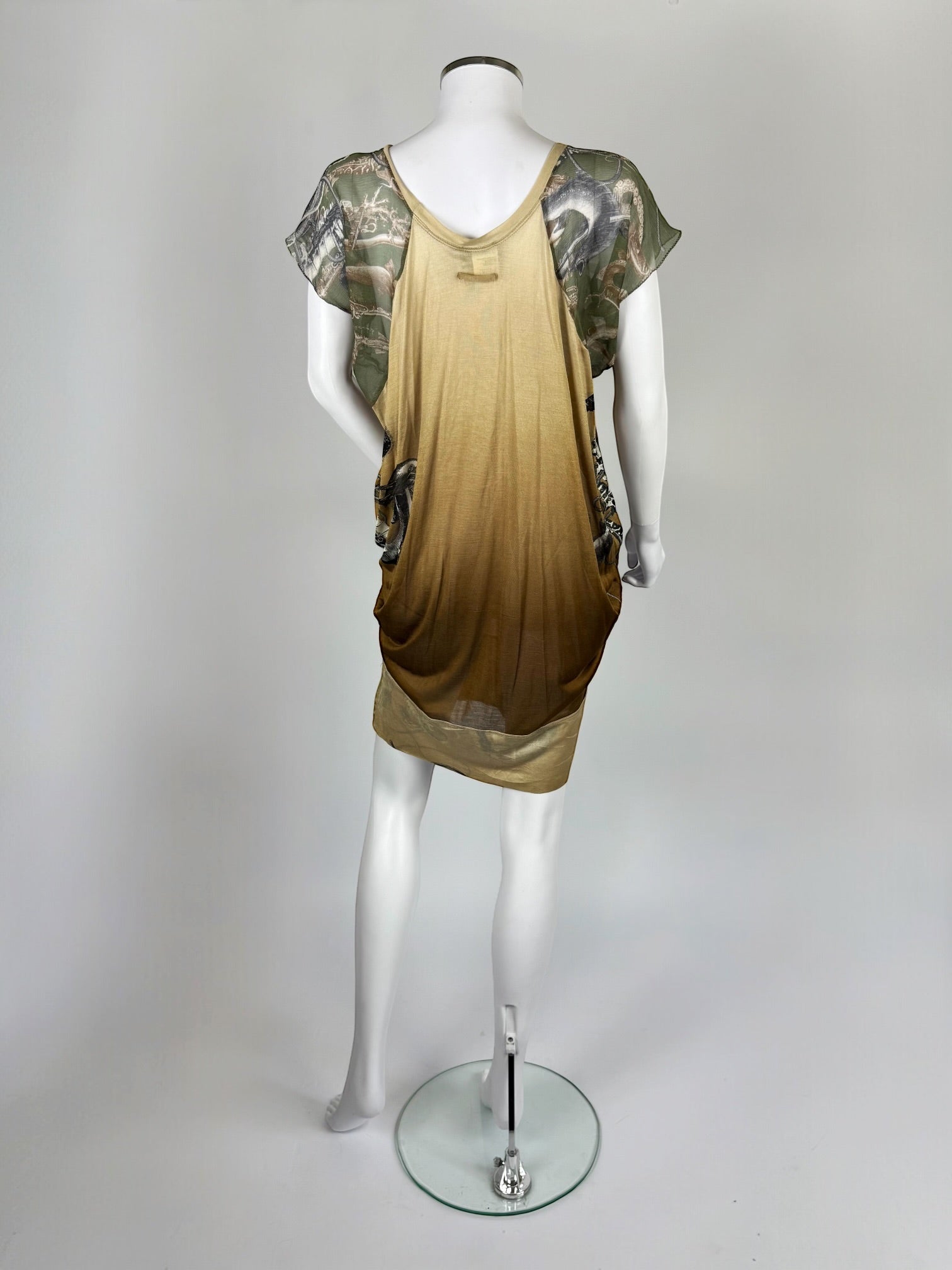 Jean Paul Gaultier Silk Graphic Dress, c. 2000s