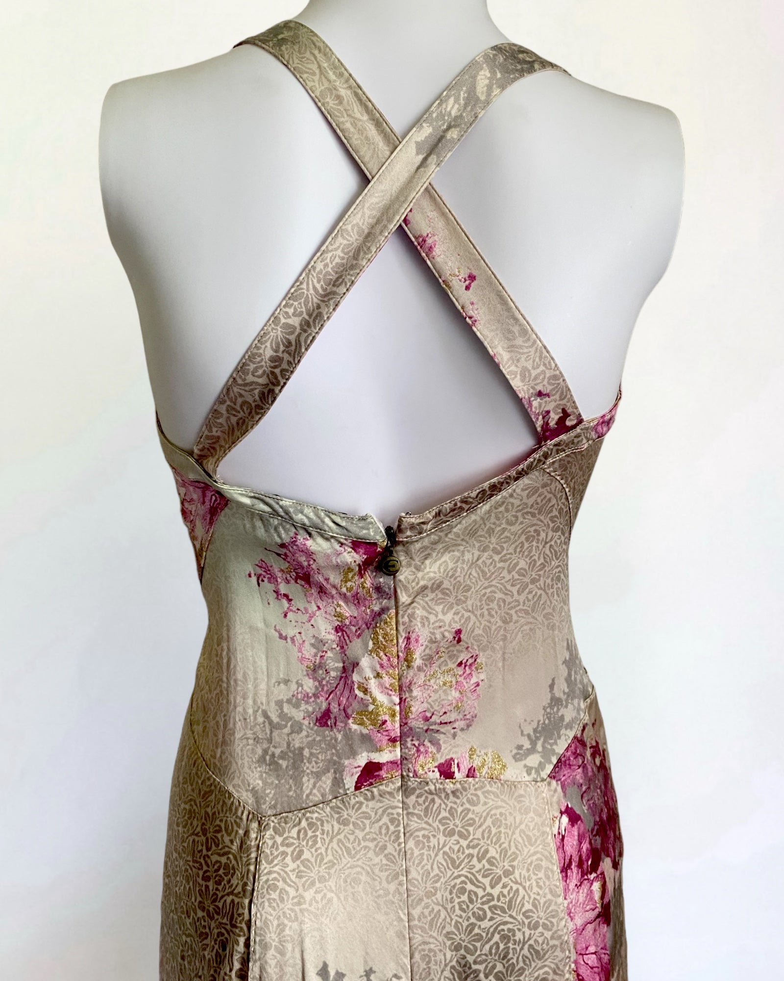 Roberto Cavalli Silk Floral Dress, c. 2000s