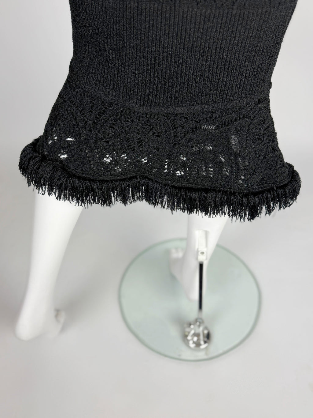 John Galliano Black Knit Skirt, FW 1998