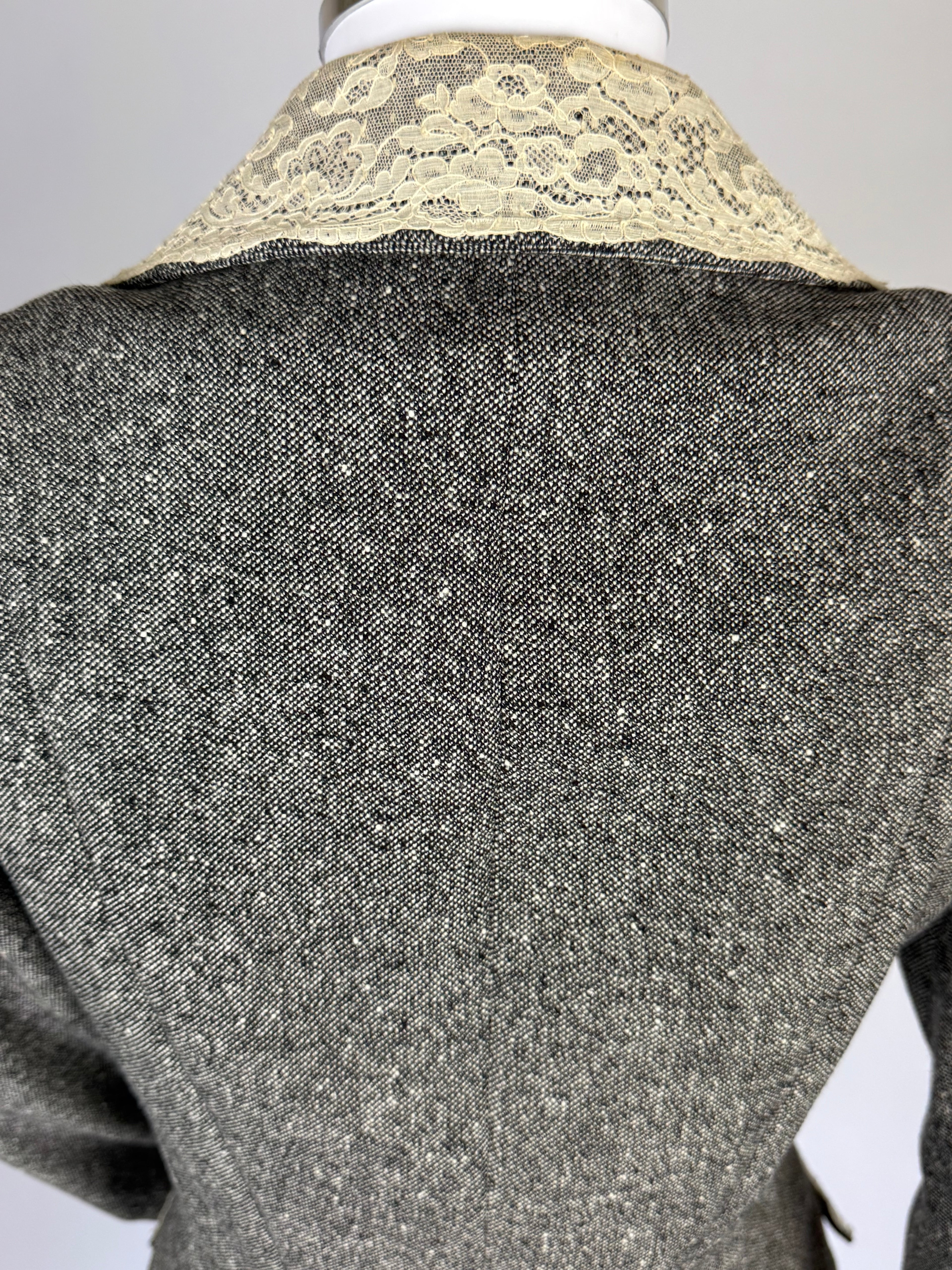 Christian Dior by John Galliano Wool & Lace Slip Dress Ensemble, FW 1998